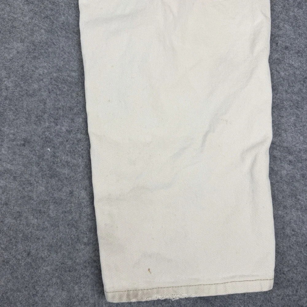 Levi's 550 Cream White Relaxed Tapered Men's Jeans 38x32 90s 80s Vintage